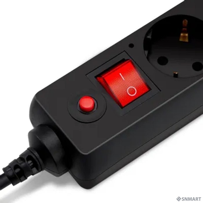 BURO Сетевой фильтр, 5 розеток, 5 метров, (500SH-5-B), черный (коробка) [992296]