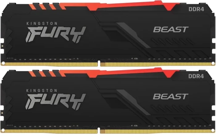 Оперативная память DDR4 Kingston Fury Beast RGB 2x8 ГБ 3200MHz (KF432C16BB2AK2/16)