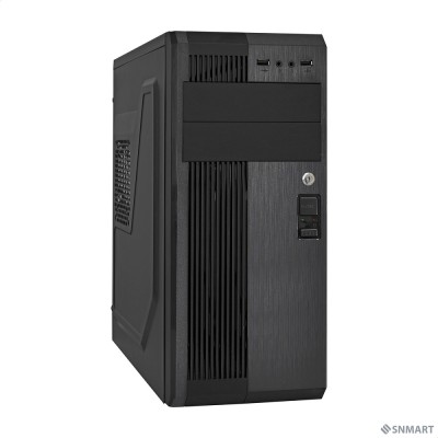 Exegate EX283220RUS Корпус Miditower ExeGate UN-605B Black, ATX, &lt;без БП&gt;, 2*USB, Audio, замок блокировки кнопки питания