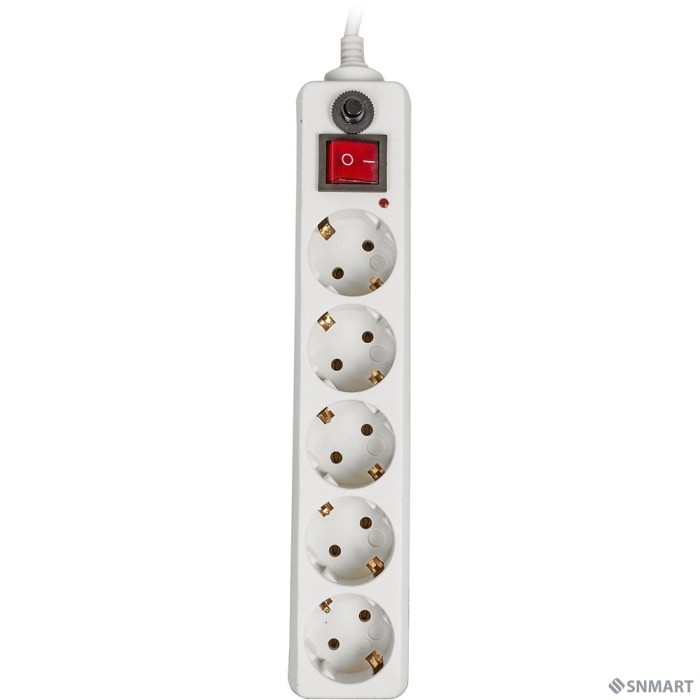 BURO Сетевой фильтр, 5 розеток, 5 метров, (500SH-5-W), белый (коробка) [992295]