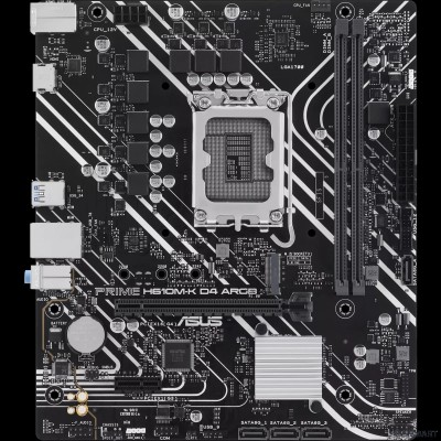 ASUS PRIME H610M-K D4 ARGB (Socket 1700, mATX, 2xDDR4(64GB), VGA/HDMI 2.1, 1xPCIe 4.0x16/1xPCIe 3.0/1xLAN, 4xSATA 6Gb/s, 1xM.2, 2xUSB 3.2, 4xUSB 2.0, 1xPS/2)