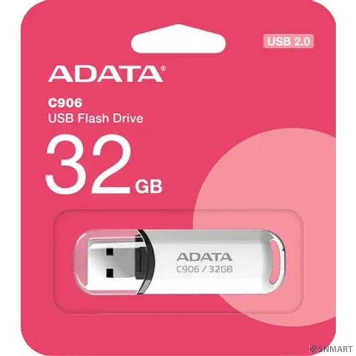 A-DATA Flash Drive 32Gb C906 AC906-32G-RWH [USB2.0, White]