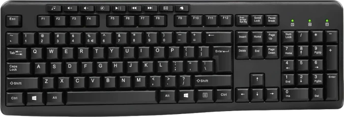 Клавиатура Оклик 305M черный USB Multimedia (1659987)