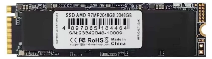 Накопитель SSD AMD 2 ТБ Radeon M.2 PCIe 4.0 x4 (R7MP2048G8)