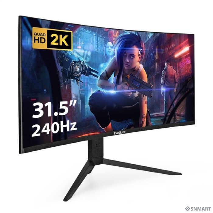 LCD ExeGate 31.5" EC3207TA Combat  [VA Curved 2560x1440 240Hz 1ms 300cd 3000:1 178/178 HDMI 2xDisplayPort USB HAS pivot] [EX297503RUS]