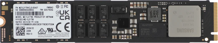 Накопитель SSD Samsung PCIe 4.0 x4 1920GB MZ1L21T9HCLS-00A07 PM9A3 Enterprise M.2 22110 OEM