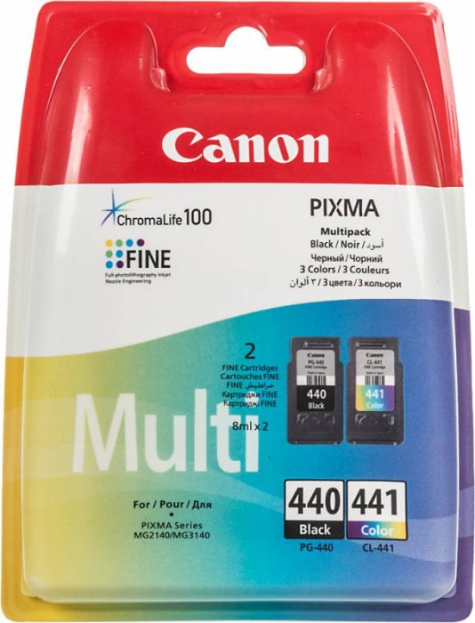 Картридж струйный Canon PG-440/CL-441 5219B005 черный/трехцветный двойная упак. (180стр.) для Canon MG2140/MG3140