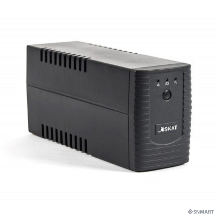 ИБП Бастион SKAT-UPS 600/350 (SKAT-UPS 600-LI-1x7) [Line-interactive, 600ВА/350Вт, на пол, 1x EURO + 1х C13, USB/RJ-11, АКБ 1х 7Ач, МПТ] (449)