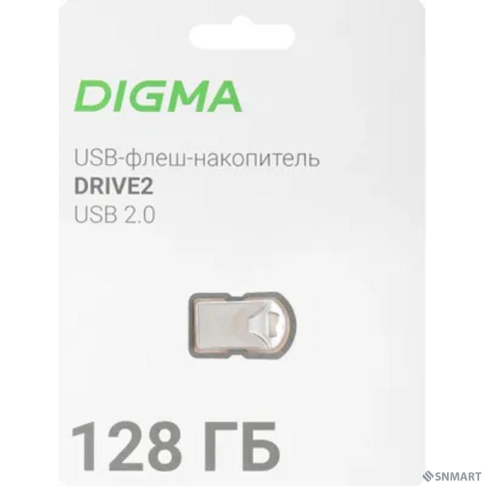 Digma USB Drive 128GB DRIVE2 DGFUM128A20SR USB2.0 серебристый