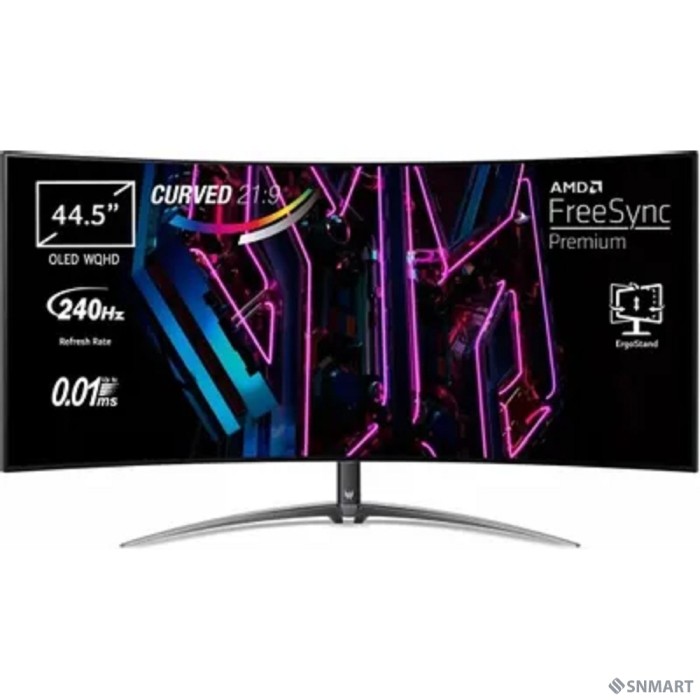 LCD Acer 44,5" X45bmiiphuzx [OLED 3440x1440 240Hz 0,01ms 1000cd 2xHDMI2.0 DisplayPort USB-C(90W) 2xUSB3.2 2x5W]