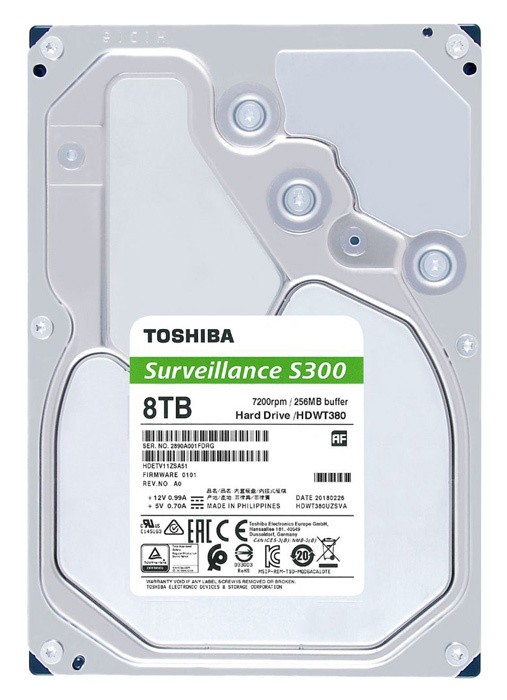 Жесткий диск (HDD) Toshiba S300 Pro 8 ТБ (HDWT380UZSVA)