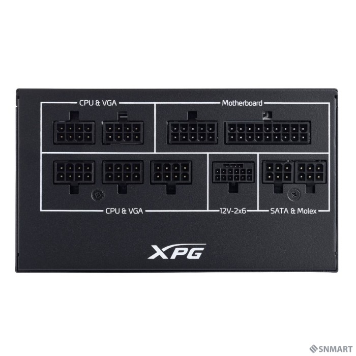 XPG CORE REACTOR II VE 650 (ATX 3.1, 650W, Full Modular,  PWM 120mm FDB fan,  Active PFC, DC to DC,Half-Bridge & LLC converter, 80+ GOLD,) RET