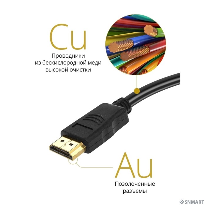 Defender Цифровой кабель HDMI-10 HDMI M-M, ver1.4, 3м (87457)