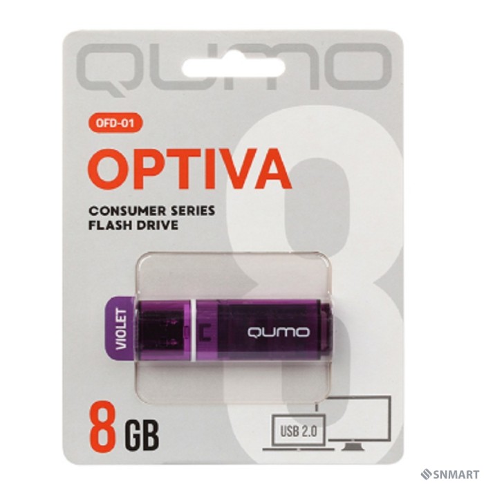 USB 2.0 QUMO 8GB Optiva 01 Violet [QM8GUD-OP1-violet]