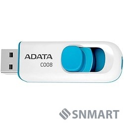 A-DATA Flash Drive 32Gb C008 AC008-32G-RWE [USB2.0, белый]