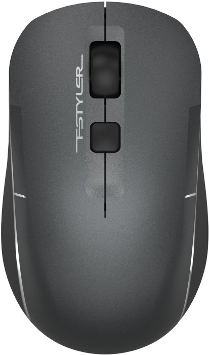 Мышь A4Tech Fstyler FB26CS Air серый/черный оптическая (2000dpi) silent беспроводная BT/Radio USB для ноутбука (4but)