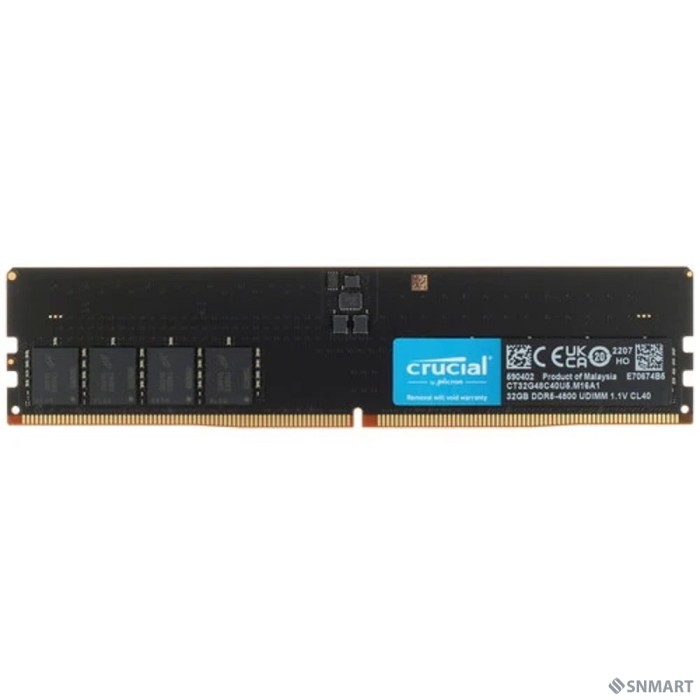 Crucial DDR5 32GB 4800 MT/s CL40 16Gbit CT32G48C40U5