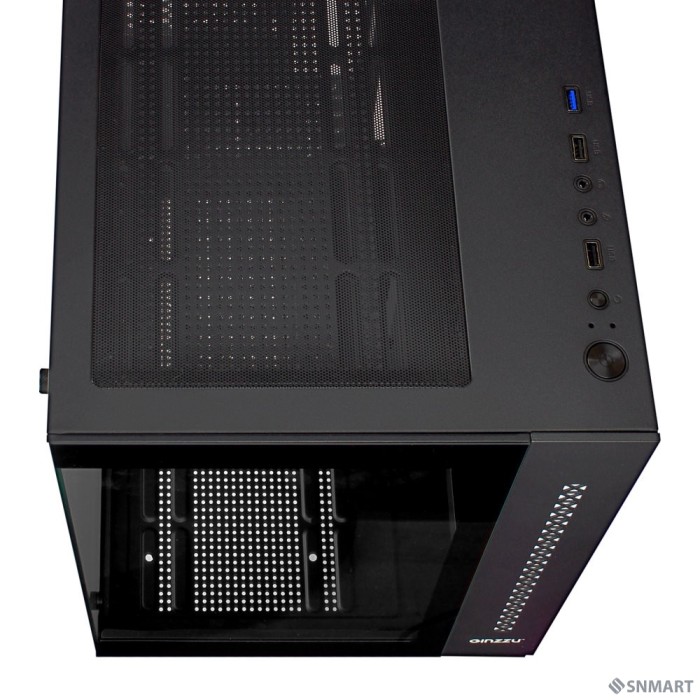 Ginzzu V520 RGB подсветка, закаленное стекло 1*USB 3.0,1*USB 2.0, AU ATX