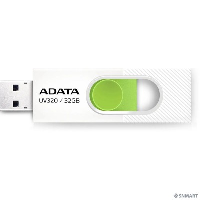 A-DATA Flash Drive 32GB  &lt;AUV320-32G-RWHGN&gt; UV320, USB 3.2, белый/зеленый