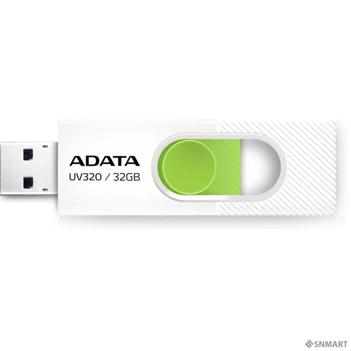 A-DATA Flash Drive 32GB  <AUV320-32G-RWHGN> UV320, USB 3.2, белый/зеленый