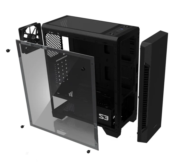 Компьютерный корпус Zalman S3 черный без БП ATX