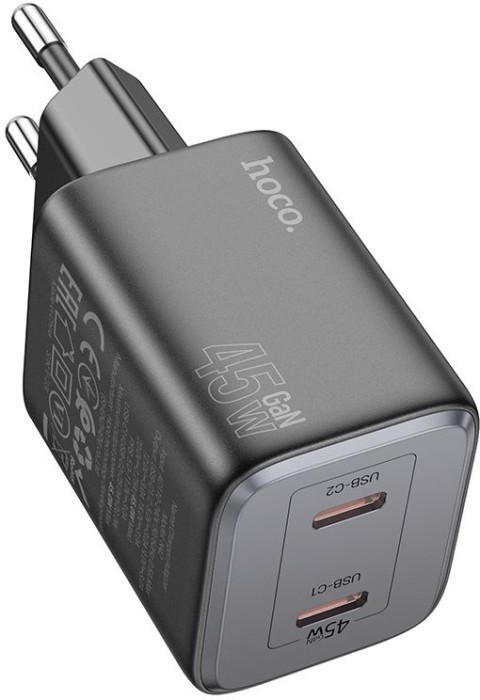 Сетевое зар./устр. Hoco N42 Elogiado 45W (PD+QC+AFC) черный