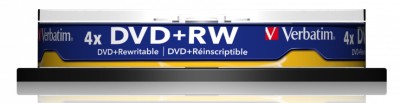 Диск DVD+RW Verbatim 4.7Gb 4x Cake Box (10шт) (43488)