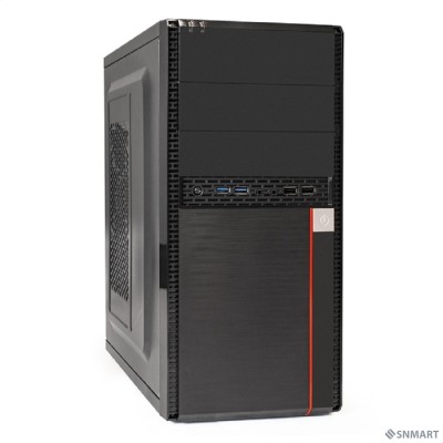 Exegate EX284037RUS Корпус Minitower BA-204U Black, mATX, &lt;AA400, 80mm&gt;, 2*USB+2*USB3.0, Audio