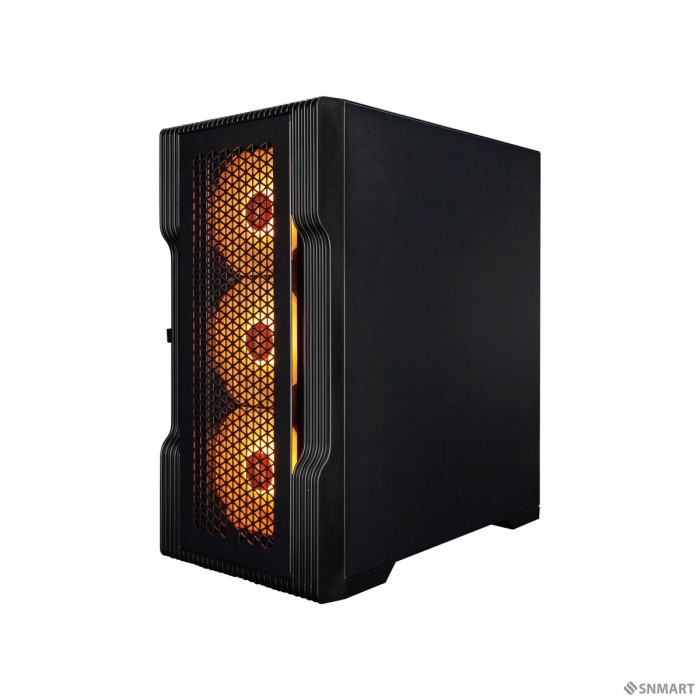 1STPLAYER Корпус TRILOBITE T3 Black / mATX, TG / 4x 120mm LED fans inc. / T3-BK-4F1