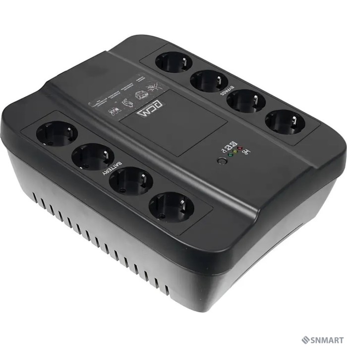 PowerCom SPD-650U ИБП [Line-Interactive, 650VA / 390W, Tower, Schuko, USB] (688275)