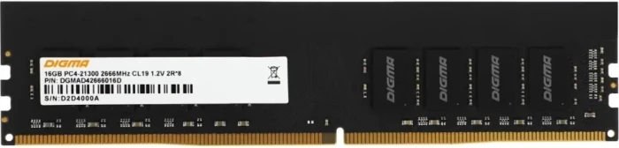 Оперативная память DDR4 Digma 16 ГБ 2666MHz (DGMAD42666016D)