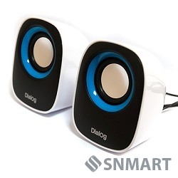 Dialog Colibri AC-06UP BLACK-WHITE [акустические колонки 2.0, 6W RMS, питание от USB]