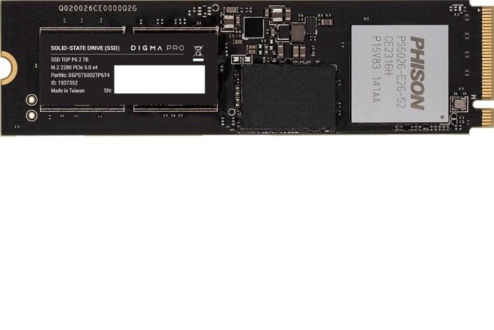 Накопитель SSD Digma Pro 2 ТБ Top P6 M.2 PCIe 5.0 x4 (DGPST5002TP6T4)
