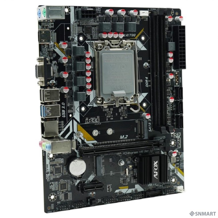 AFOX IH610D4-MA5-V4 (Socket 1700, mATX, 2*DDR4(64Gb), VGA/HDMI, 3*SATA3, 1*M.2, 1*PCIEx16/1*PCIEx1,  2*USB 2.0, 2*USB 3.0, 2 x PS/2,  LAN 1*1G) RTL