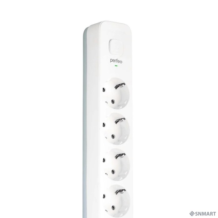 Perfeo "POWER STREAM", 2500W, 5.0м, 5 розеток, белый (PF_C3967)