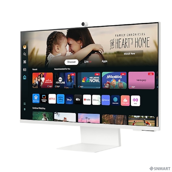 LCD Samsung 31.5" S32DM801UIXCI M8 белый [VA 3840x2160 60Hz 400cd 178/178 16:9 HDMI M/M Cam HAS USB]