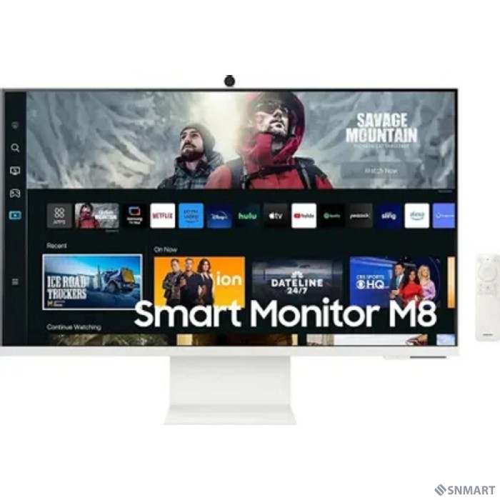 LCD Samsung 31.5" S32DM801UIXCI M8 белый [VA 3840x2160 60Hz 400cd 178/178 16:9 HDMI M/M Cam HAS USB]