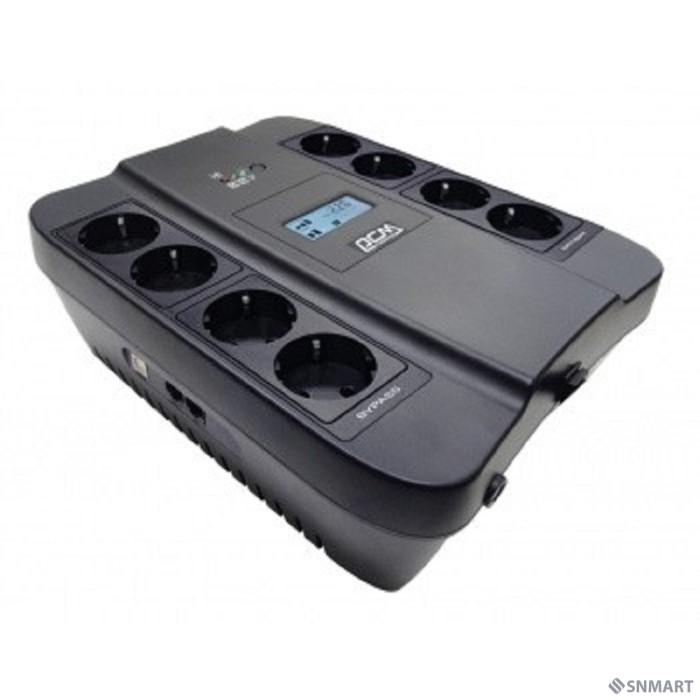PowerCom Spider SPD-550U LCD ИБП [Line-Interactive, 550VA / 330W, 8xEURO: 4 с резервным питанием, 4 с фильтрацией, USB] (1138685)
