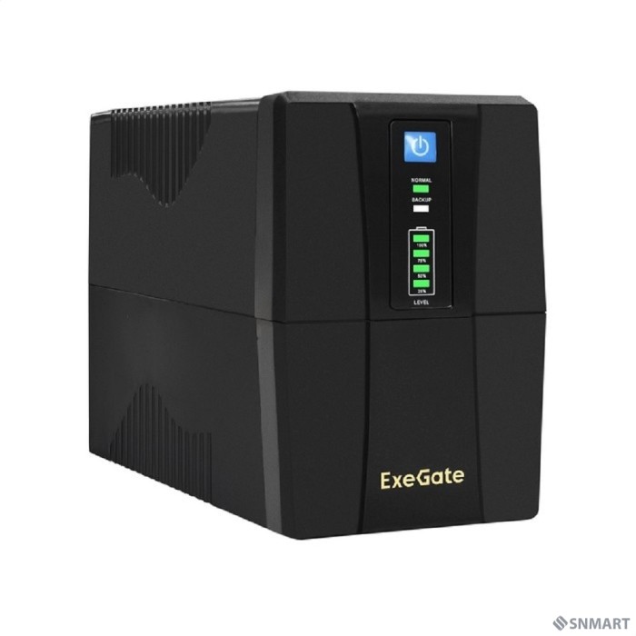 Exegate EX292785RUS ИБП ExeGate Power Back BNB-1000.LED.AVR.2SH <1000VA/650W, LED, AVR, 2*Schuko, Black>