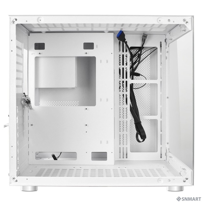 Ginzzu V580 RGB подсветка, закаленное стекло 1*USB 3.0,1*USB 2.0, AU Белый ATX