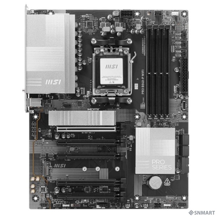 Материнская плата MSI PRO B840-P WIFI SocketAM5 AMD B840 4xDDR5 ATX AC`97 8ch(7.1) 2.5Gg RAID+HDMI
