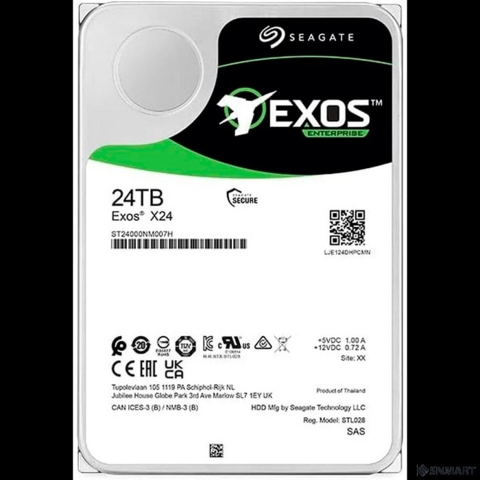 24TB Seagate Exos X24 (ST24000NM007H) [SAS 12Gb/s, 7200 rpm, 512mb buffer, 3.5"]