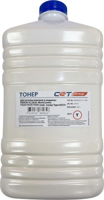Тонер Cet PK832 OSP08323-Y-1-500 желтый бутылка 500гр. для принтера Xerox SC2020/WC 7525/7535/7545