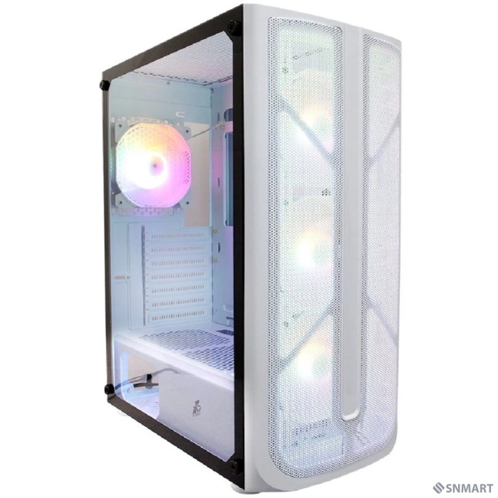 1STPLAYER FIREBASE X4 White / ATX, TG / 4x120mm LED fans inc. / X4-WH-4F1-W