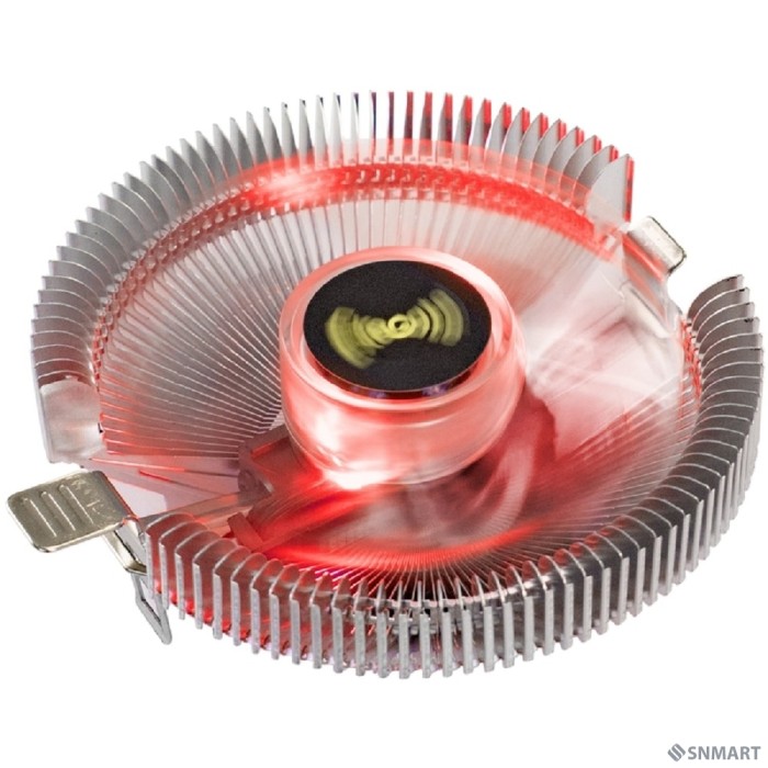 Exegate EX286226RUS Кулер ExeGate Wizard EE91-PWM.RED (Al, LGA775/1150/1151/1155/1156/1200/1700/1851/AM2/AM2+/AM3/AM3+/AM4/AM5/FM1/FM2/754/939/940, TDP 75W, Fan 90mm, PWM, 800-2400RPM, Hydro bearing,