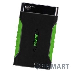 Silicon Power Portable HDD 1Tb Armor A15 [SP010TBPHDA15S3K] [USB3.0, 2.5", Shockproof, black-green]