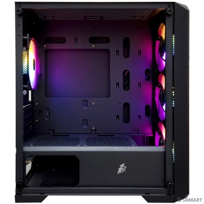 1STPLAYER TRILOBITE T5 Black / mATX, TG / 4x120mm LED fans inc. / T5-BK-4F1