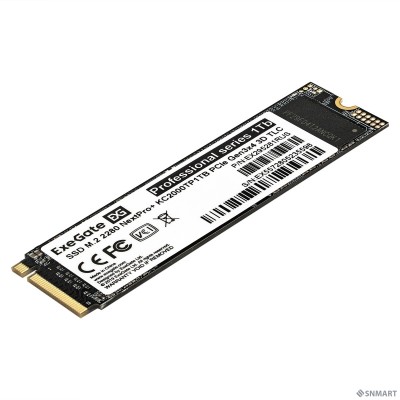 Exegate SSD M.2 2280 1Tb ExeGate NextPro+ KC2000TP1TB (PCIe Gen3x4, NVMe, 22x80mm, 3D TLC) [EX295281RUS]