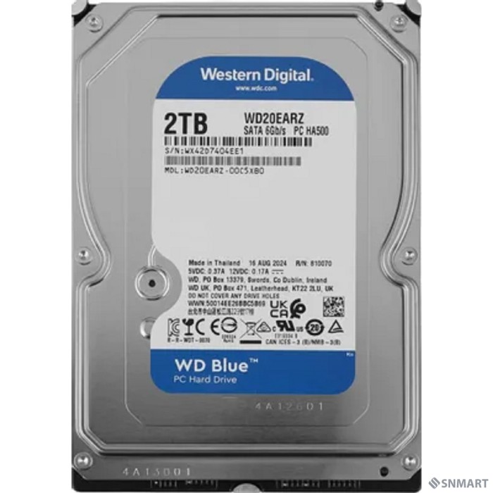 2TB WD Blue (WD20EARZ) [Serial ATA III, 5400 rpm, 64Mb buffer]