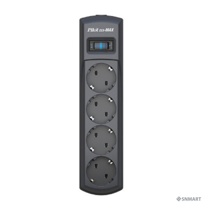 ZIS Сетевой фильтр m Max 3m [4 розетки, увеличенная мощность 3300 Вт]